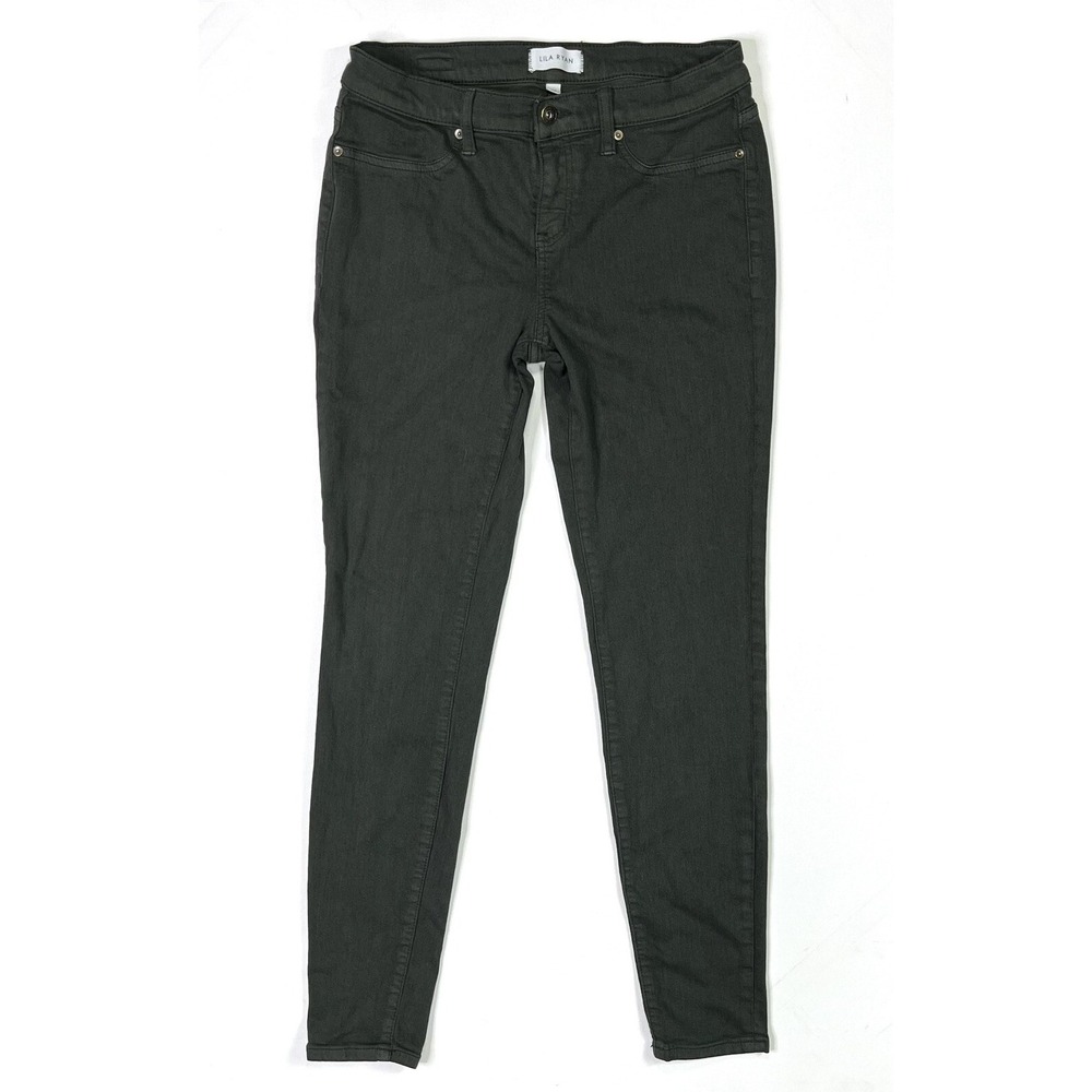 Lila Ryan Pants Women's 29 Forest Green Skinny Stretch Jeans Duffel
